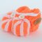 Kojenecké pletené botičky - Barva: botičky oranžové