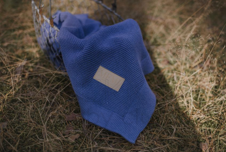 MEMI Bambusová pletená deka - Barva: Pudrová